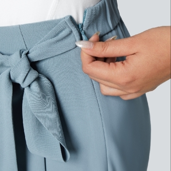 HALARA High Waisted Tie Side Wide Leg Pants - Picture 6 of 6